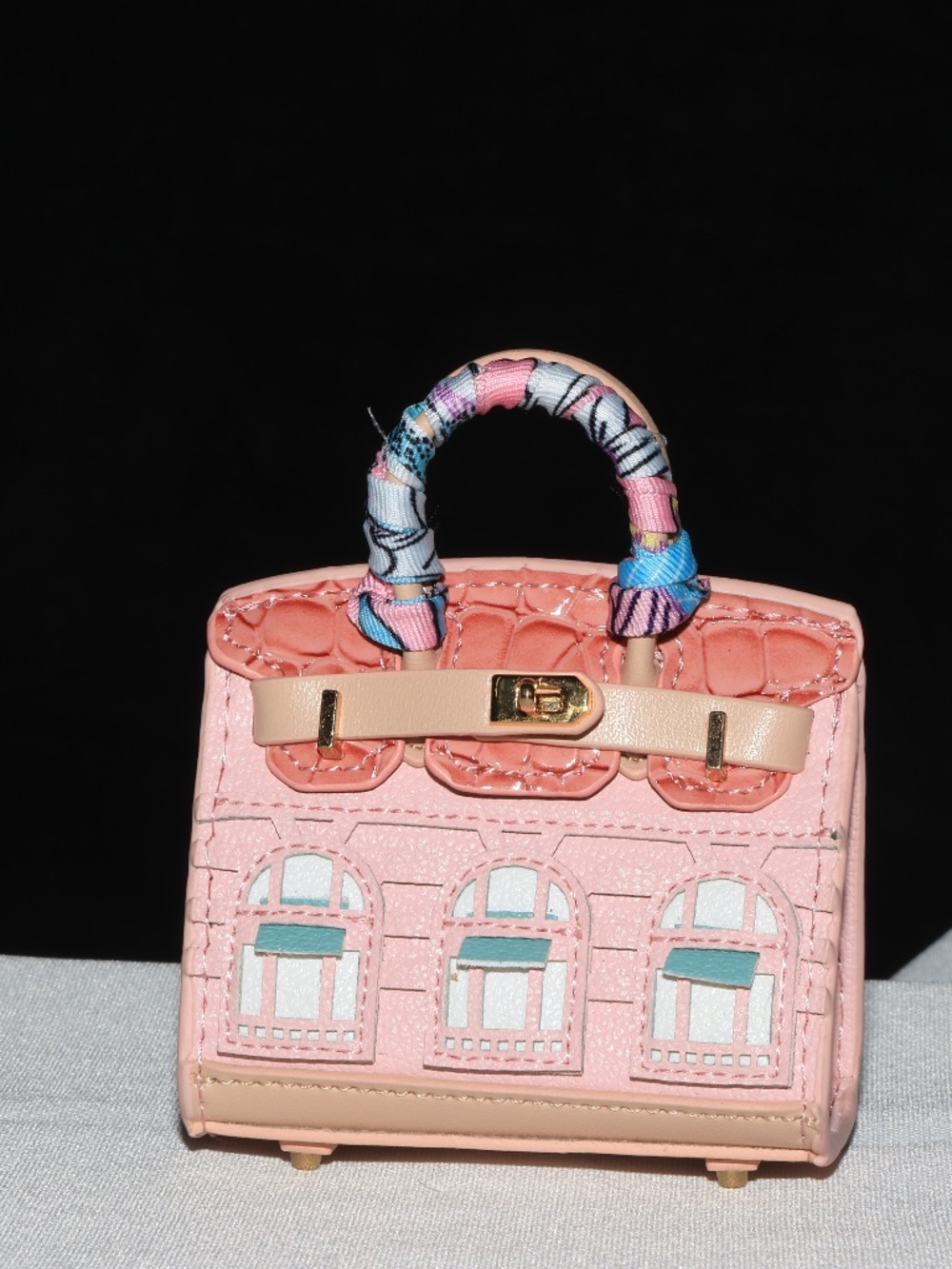 mini bag charm with hooks